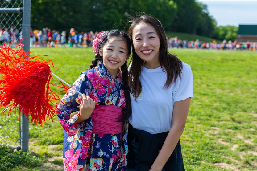 Students participate in flag parade